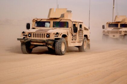 humvees in Kuwait in 2005