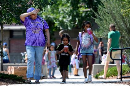 Hot temperatures of 97 degrees under clear skies, no rain