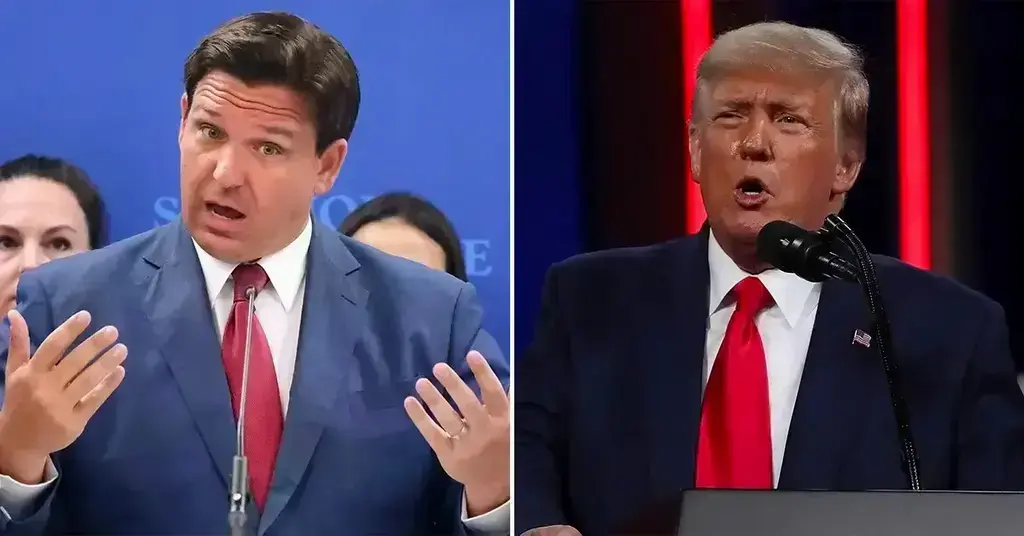 Ron DeSantis defends anti-gay campaign ad by punching Trump