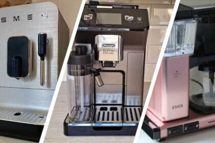 Three coffee machines from Smeg, De'Longhi and Moccamaster