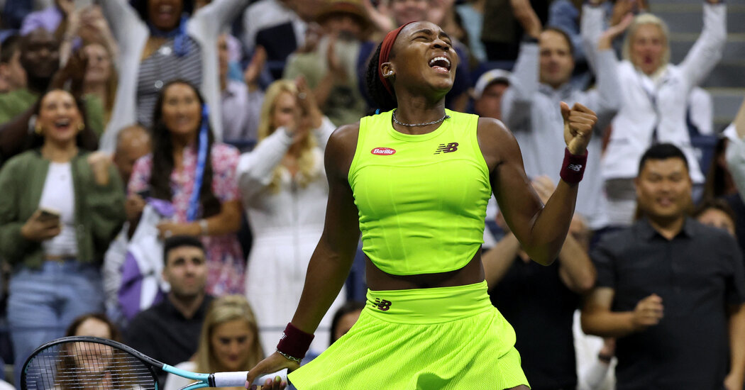 Coco Gauff Wobbles, Then Steals the Show at the U.S. Open