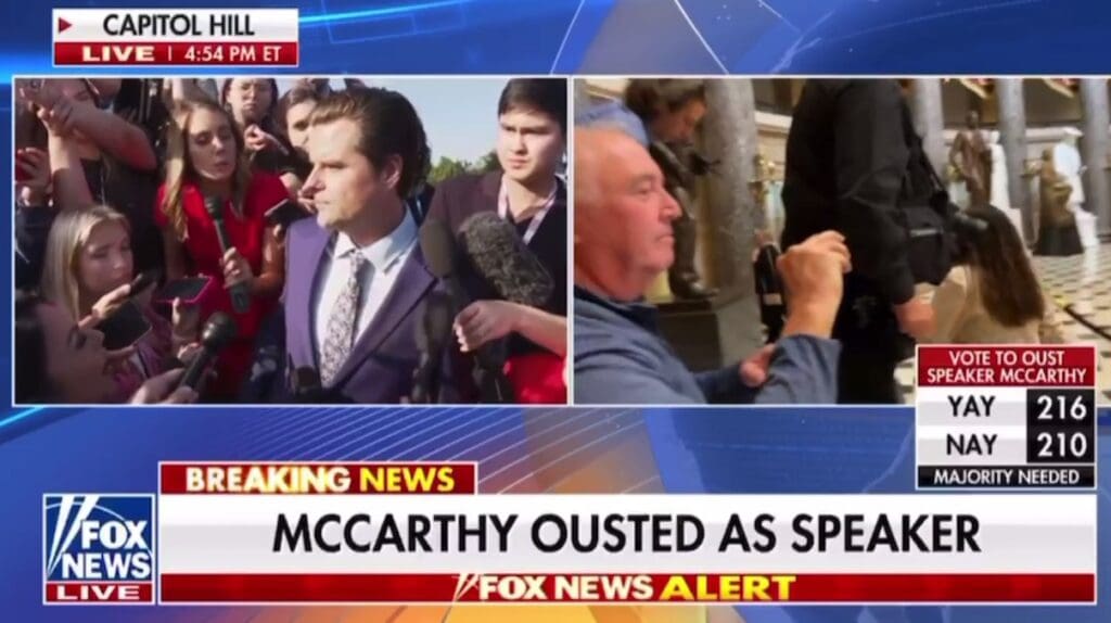 "I Think This Represents the Ripping Off of the Bandaid - To Get Back on Track" - Rep. Matt Gaetz Delivers Remarks Following Kevin McCarthy's Removal as House Speaker (VIDEO) | The Gateway Pundit