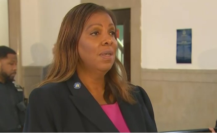 AG Letitia James speaks to reporters after Trump leaves his fraud trial.