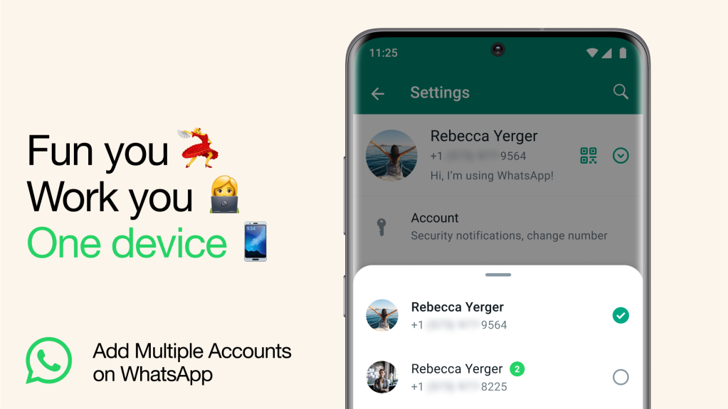 WhatsApp multiple accounts - same phone