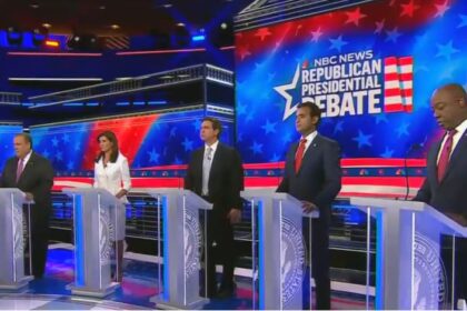 The candidates take the stage at the third presidential debate.