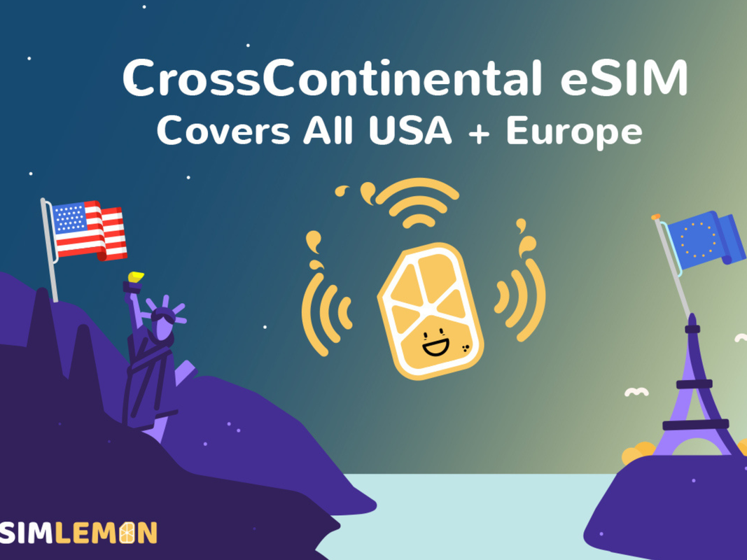 An advertisement for CrossContinental eSim